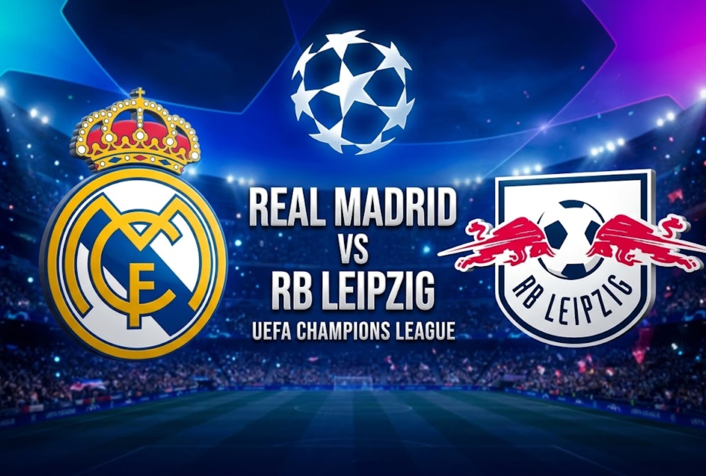 MADRID (ESPAÑA), 21/10/2026. Canales de TV y horarios del partido Real Madrid vs. RB Leipzig hoy por la tercera jornada de la Fase de Liga de la Champions League. FOTO: Imagen creada por la IA de Gemini.