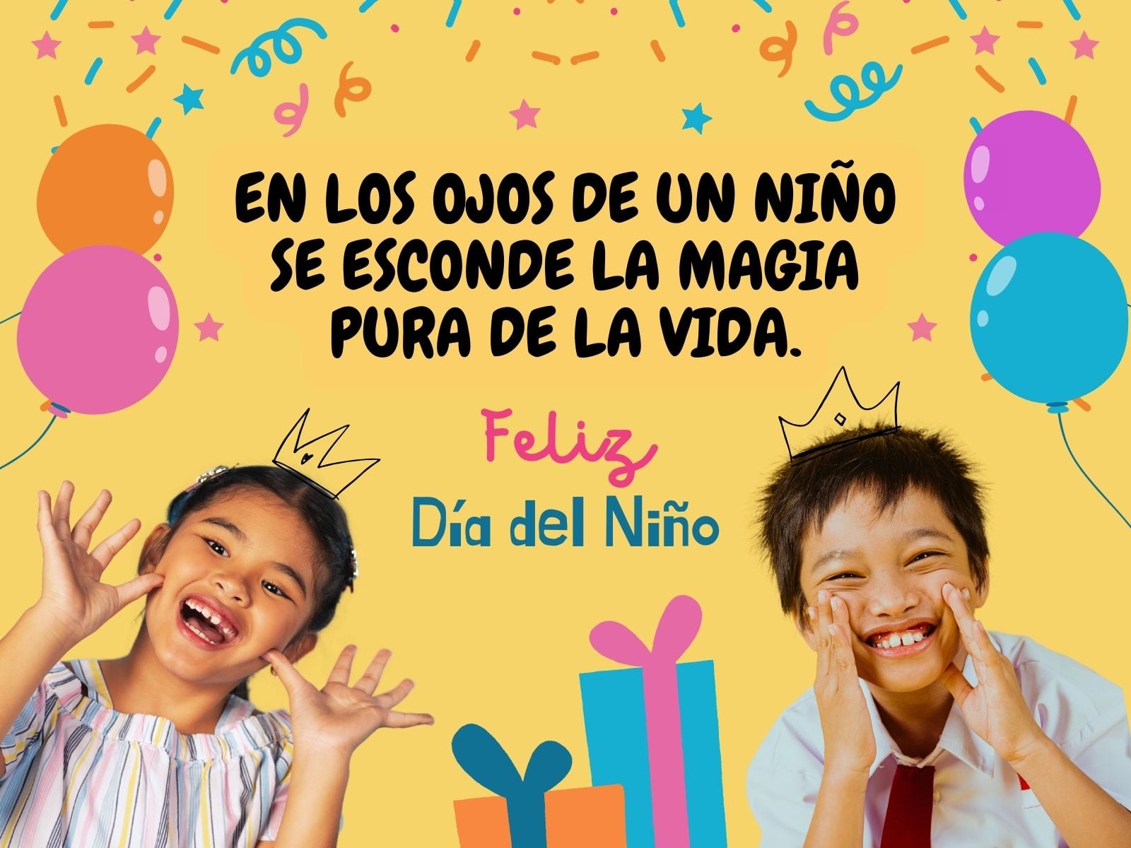 Encuentra la lista de más de 10 frases cortas para el día del niño. (Foto:Composición Canva/Audiencias)