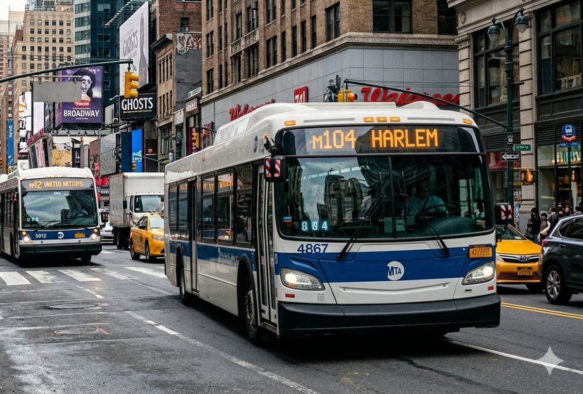 LA MTA inicia una nueva forma de evitar que los pasajeros de buses se salten el pago de pasajes (Foto: Imagen creada por Gestión MIX usando Gemini)