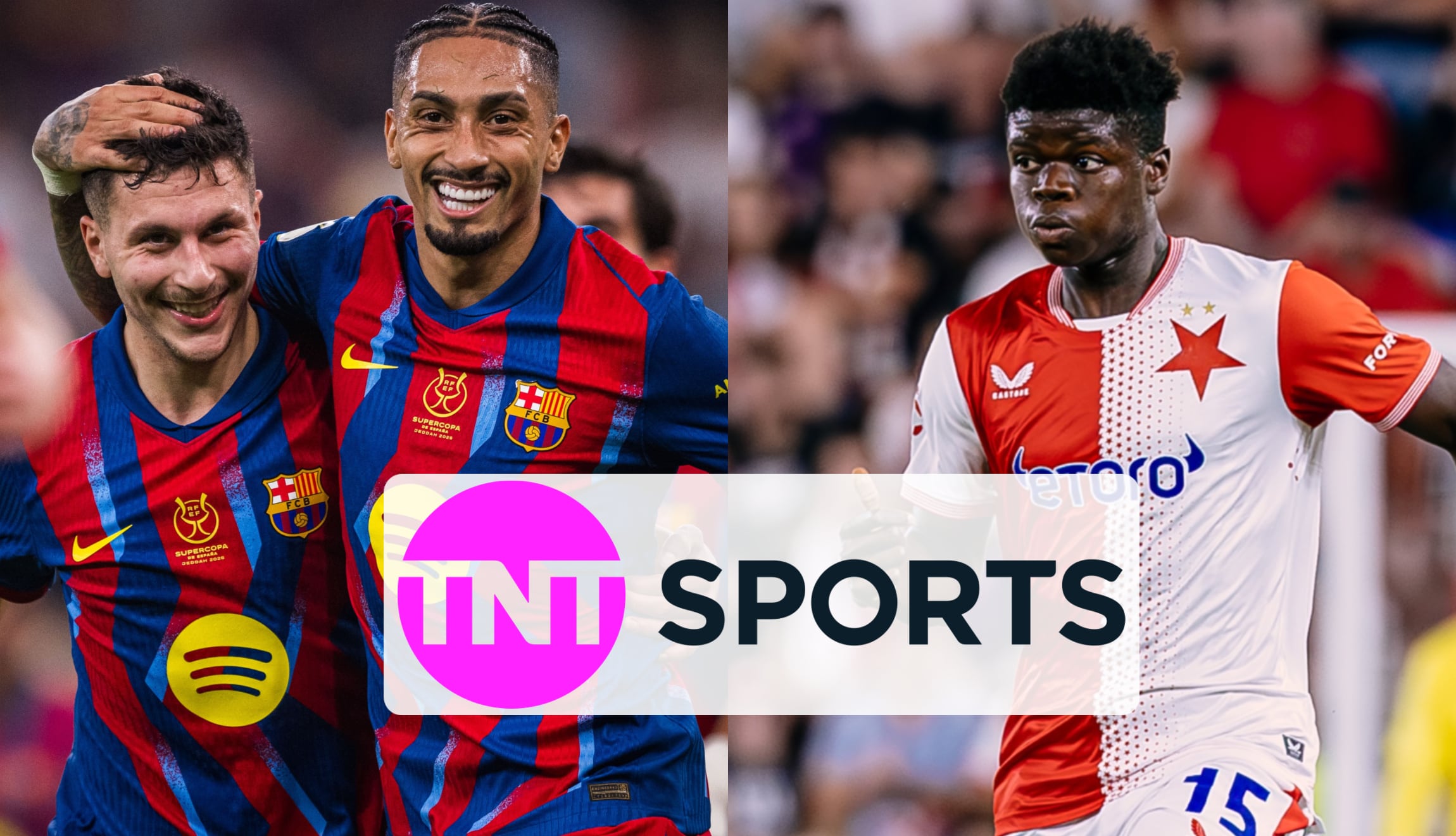Transmisión desde México vía TNT Sports y HBO Max, para ver el juego de FC Barcelona vs. Slavia Praga, por la Jornada 7 de la UEFA Champions League. (Fotos: AFP / @slaviaofficial / Composición Mix)