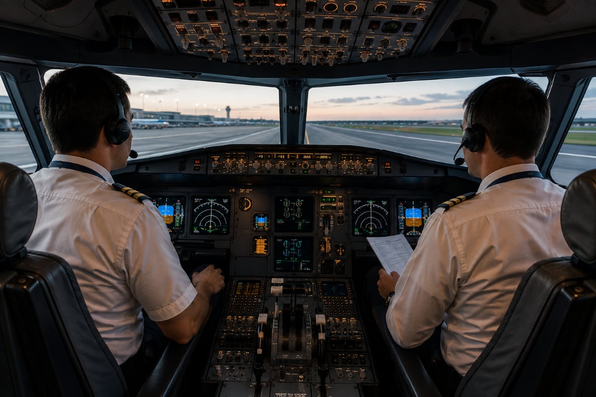 La formación de un piloto comercial demanda entrenamiento especializado y experiencia operacional, en un contexto donde el sector busca contar con más talento calificado. Foto: Composición Gestión.