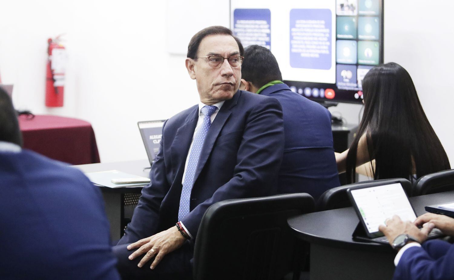 El expresidente reclamó en sus redes sociales por no poder ver a sus dos hijas al mismo tiempo durante su día de visitas. Foto: GEC / Julio Reaño