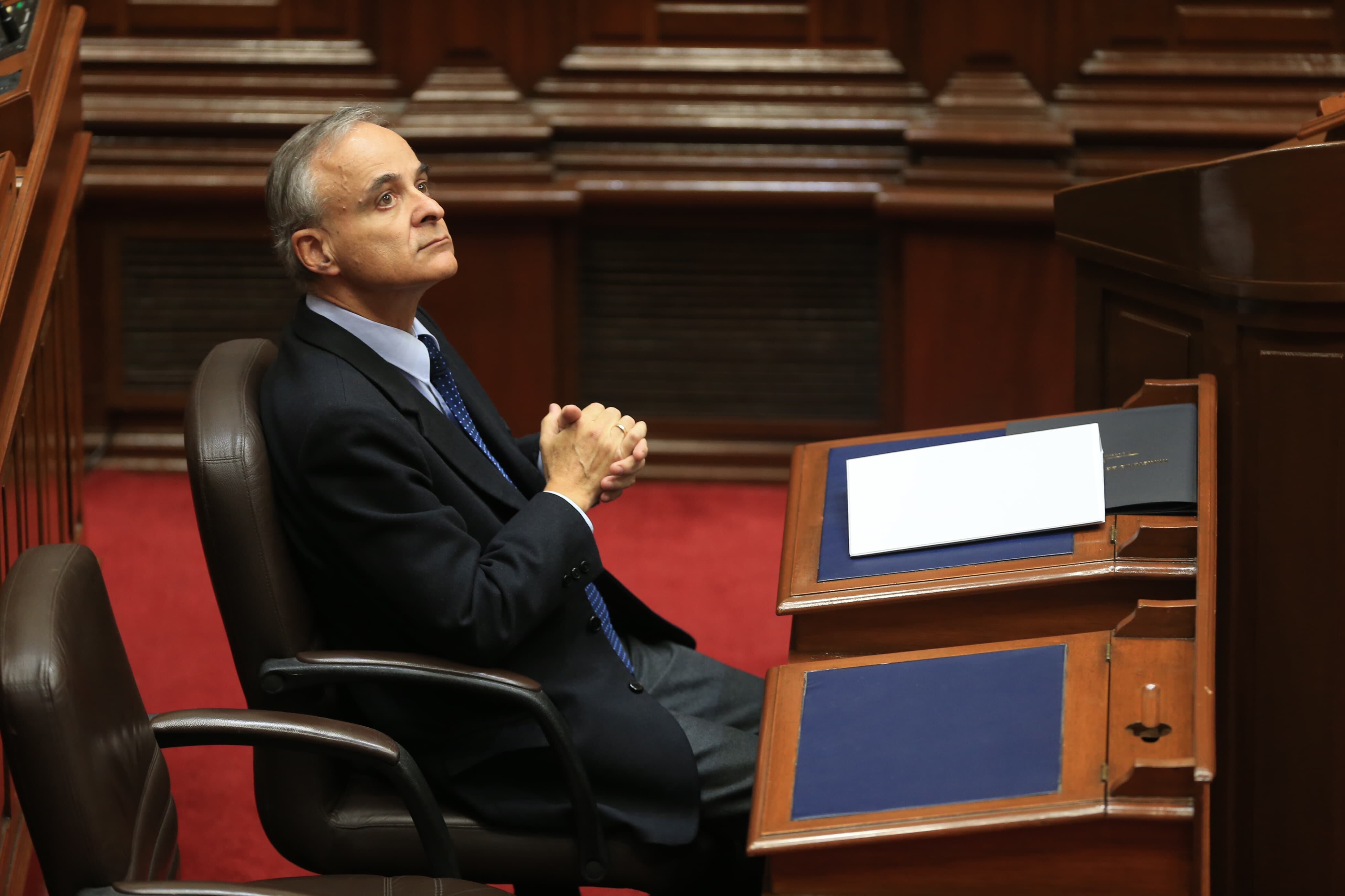 El ministro de Energía y Minas, Jorge Montero, acudió al Congreso frente a una baja asistencia de congresistas. Foto: GEC.