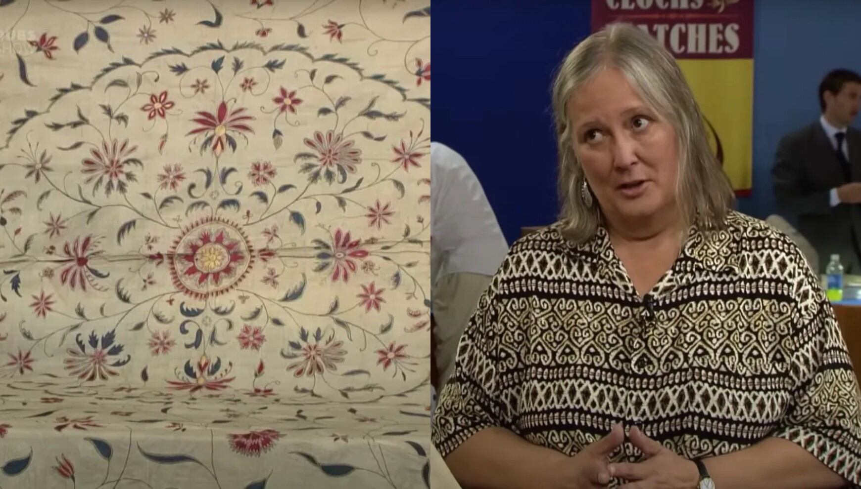 Consiguió un bordado en una venta de arte por US$10. Se quedó atónita cuando Antiques Roadshow dijo que su tamaño lo hacía valer US$15,000. (PBS)