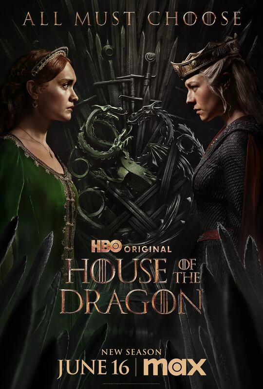 Olivia Cooke como Alicent Hightower y Emma D'Arcy como Rhaenyra Targaryen en el póster de la temporada 2 de "House of the Dragon" (Foto: HBO)