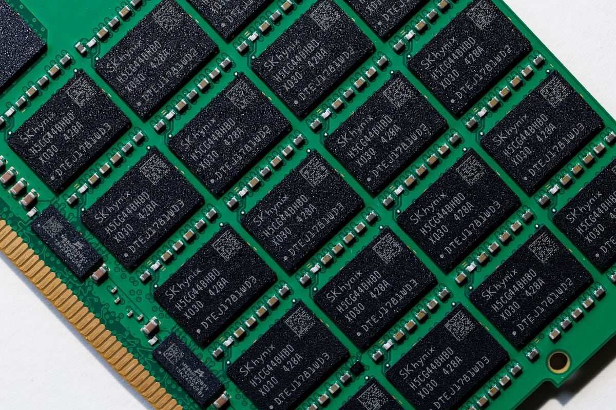 Un módulo de memoria DDR5 de SK Hynix. Fotógrafo: SeongJoon Cho/Bloomberg.