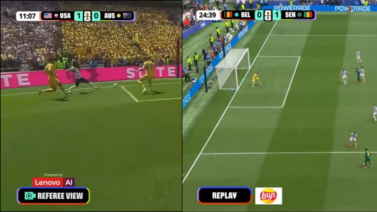 Lenovo aparece en cada toma del referee view, mientras que Lays en cada replay del partido. (Foto: Captura de DSports)