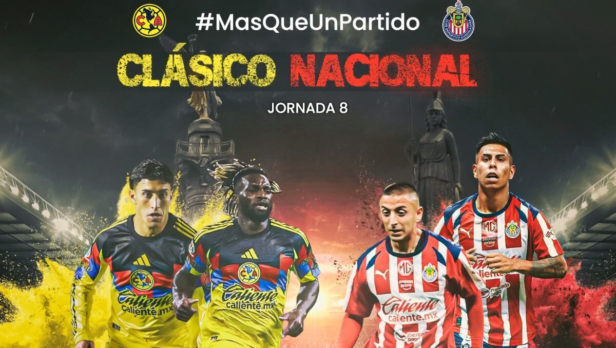 Revisa en qué canales ver el partido de América vs. Chivas Guadalajara por la jornada 8 del Torneo Apertura de la Liga MX 2025.