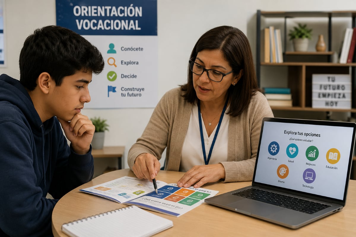 Especialistas advierten que una elección profesional sin suficiente información puede derivar en cambios de carrera, deserción universitaria y dificultades de inserción laboral. Foto: Composición Gestión/IA.