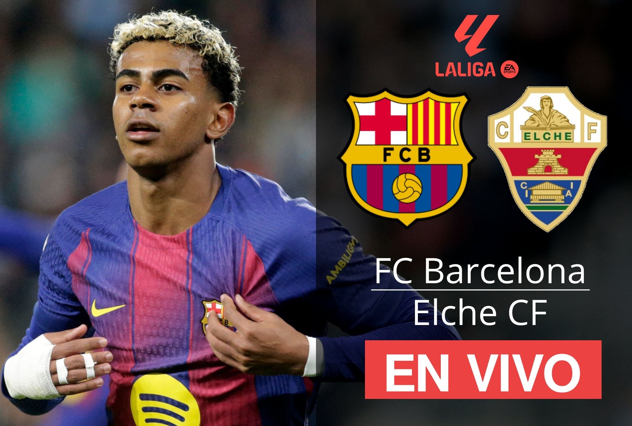 Conoce los horarios para ver el partido entre FC Barcelona vs. Elche CF EN VIVO y EN DIRECTO en Estados Unidos y México por LaLiga 2026-27. (Foto: Composición Mag)