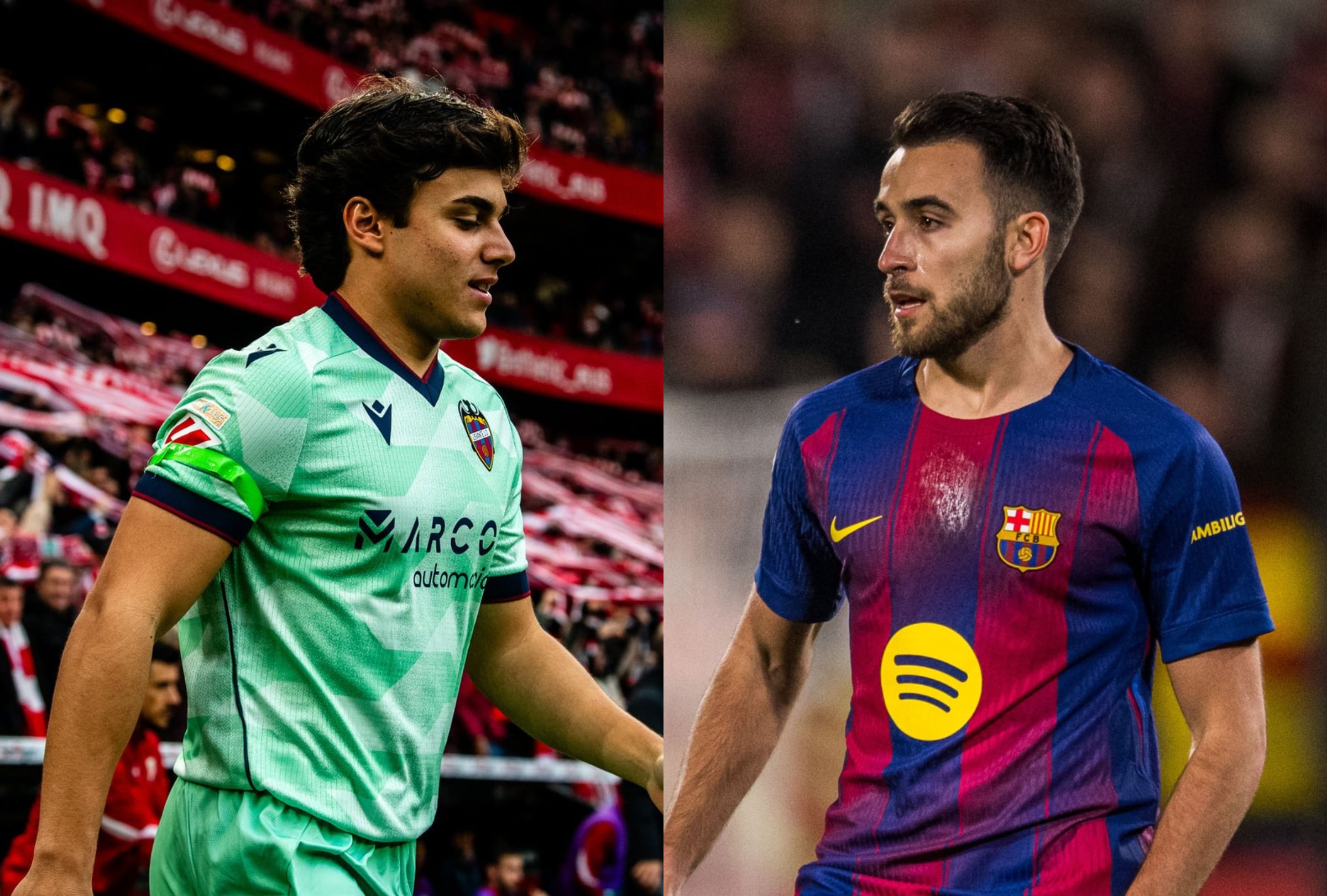 Barcelona y Levante se enfrentarán en el Camp Nou este domingo 22 de febrero por LaLiga de España (Foto: Composición MAG / @LevanteUD / @FCBarcelona_es)