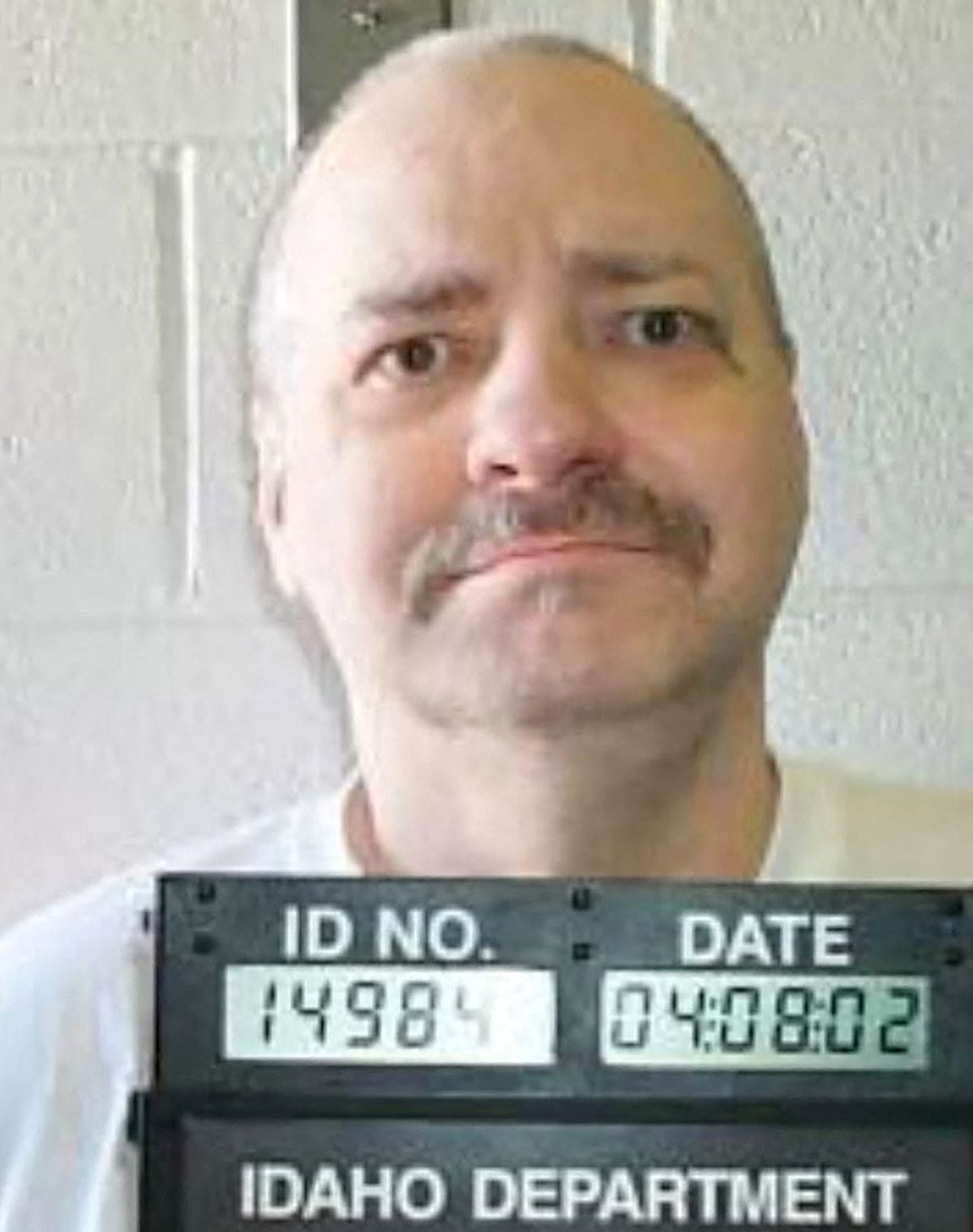 Esta imagen del 8 de abril de 2002, muestra a Thomas Creech, recluso condenado a muerte. Lleva casi 50 años en el corredor de la muerte por haber matado a otro recluso (Foto: Departamento Correccional de Idaho / AFP)