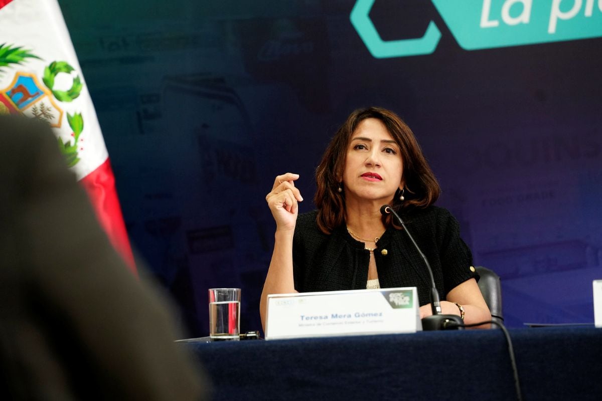 La ministra Teresa Mera afirmó que el Congreso ejerce su rol de control político frente al presidente José Jerí. Foto: Mincetur.