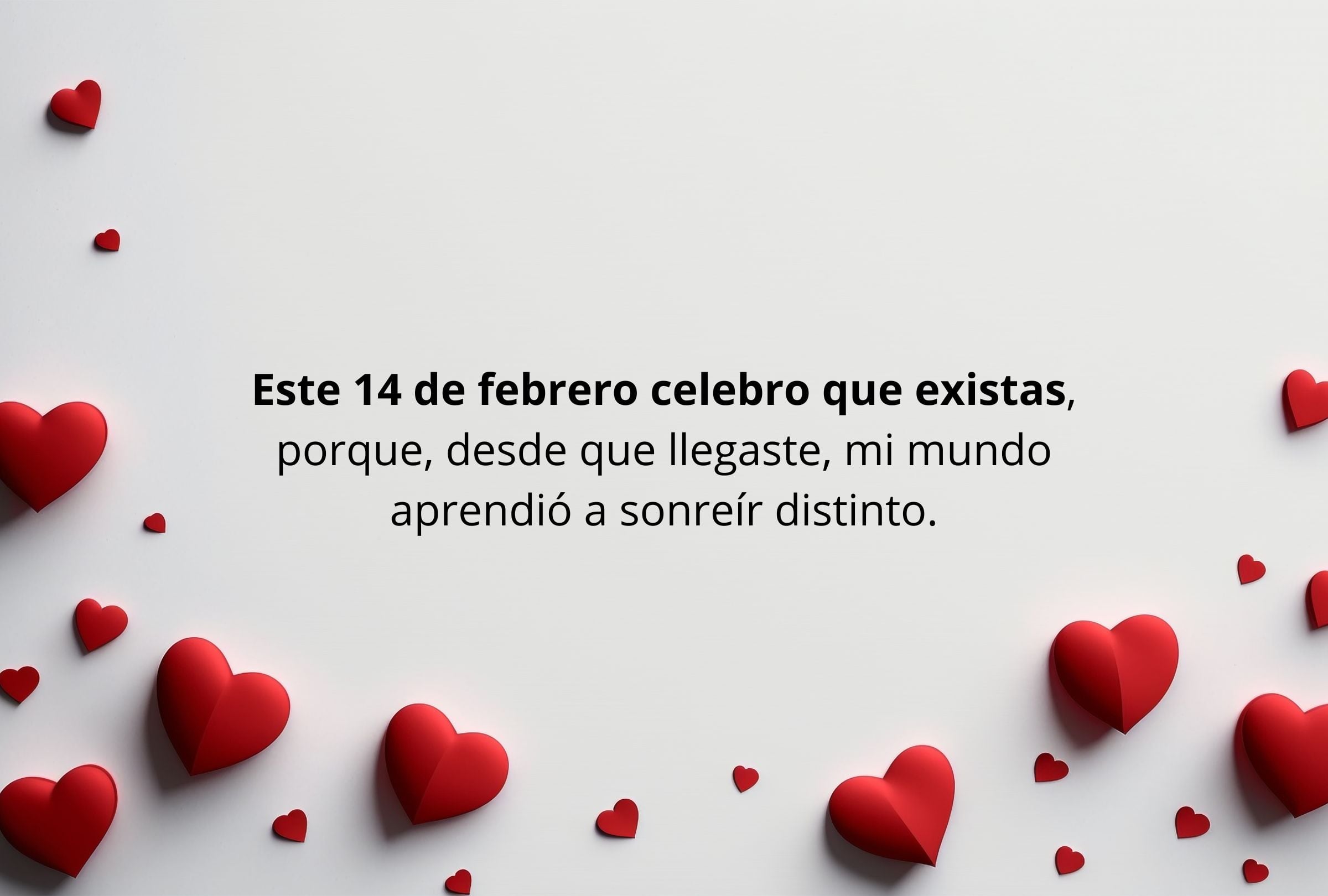 Este 14 de febrero celebro que existas, porque, desde que llegaste, mi mundo aprendió a sonreír distinto. (Foto: Composición Gestión Mix)