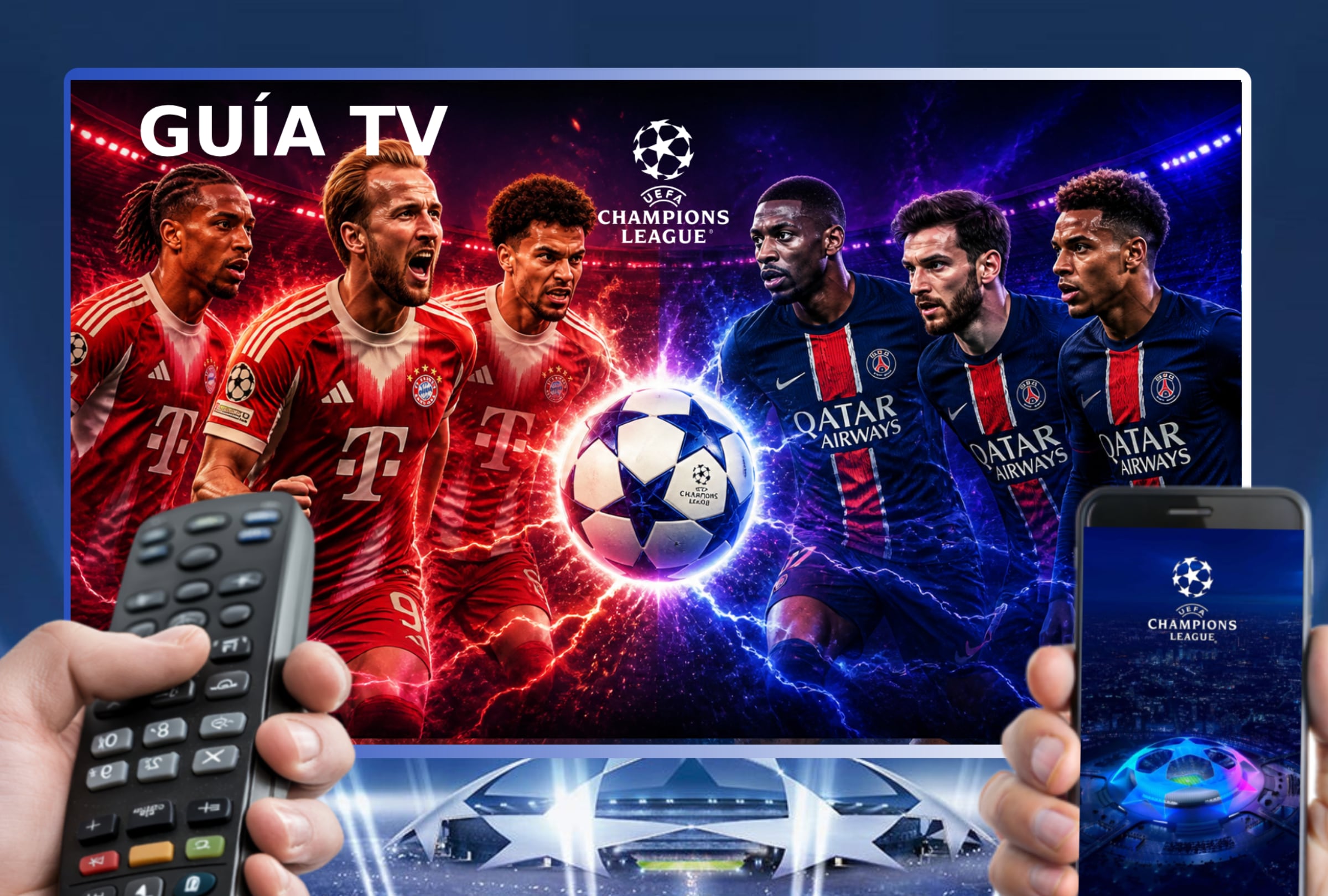 MÚNICH (ALEMANIA), 06/05/2026.- Lista de canales de televisión y servicios streaming para ver el partido entre Bayern Múnich y París Saint-Germain (PSG) este miércoles 6 de mayo por la vuelta de la semifinal de la UEFA Champions League 2025-26 desde el Allianz Arena de Múnich, Alemania. FOTO DE NOÉ YACTAYO PARA DEPOR.COM