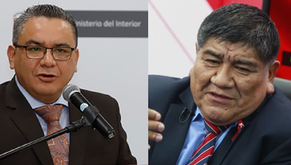 Los ministros Juan José Santiváñez y Rómulo Mucho tuvieron un intercambio de declaraciones a raíz del audio que comprometería al ministro del Interior. Composición: Gestión.