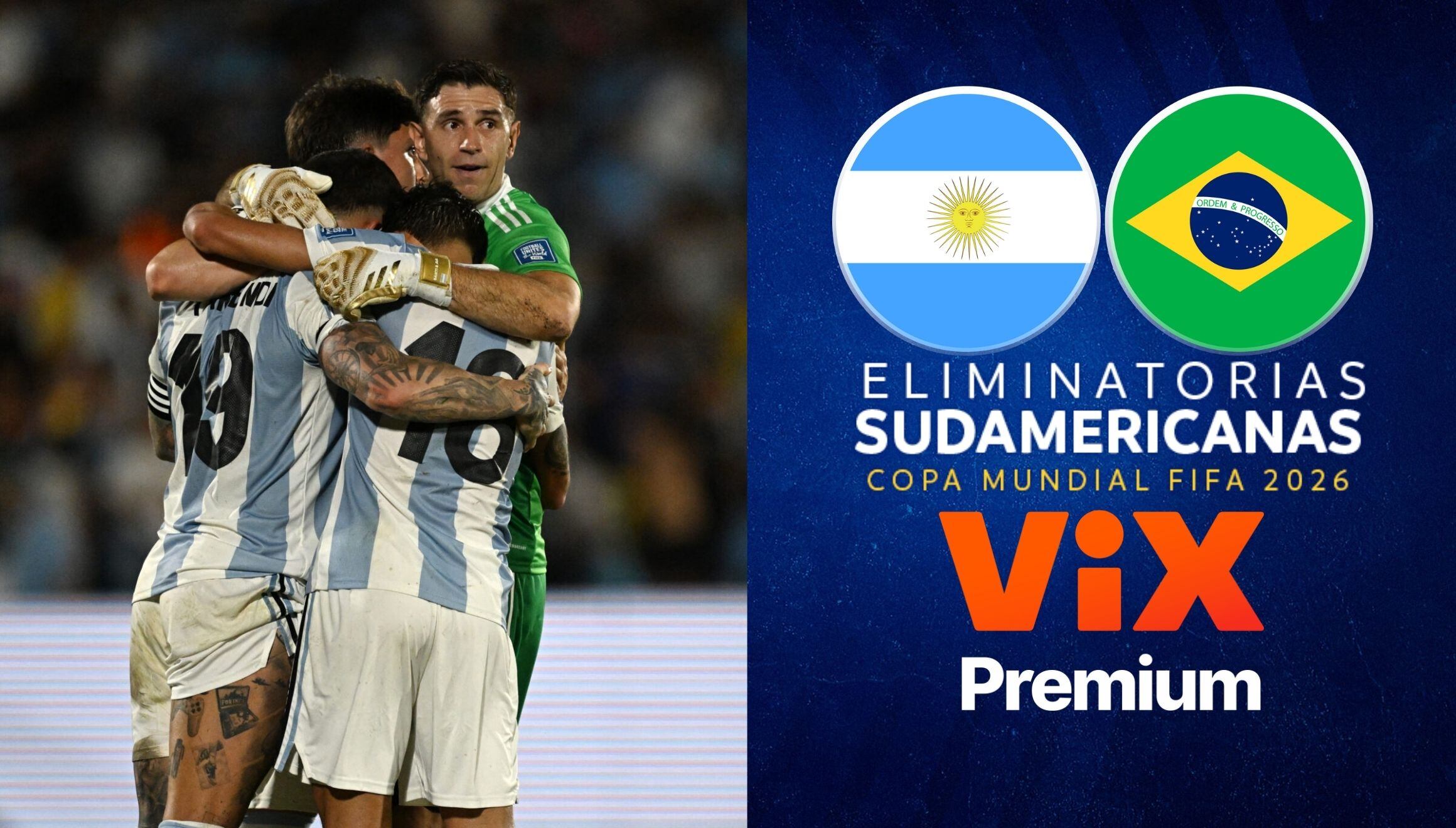 Mira el partido Argentina vs. Brasil EN VIVO por ViX Premium, Fútbol TV y Fanatiz USA Online. Disfruta cada jugada en alta calidad y sin interrupciones. ¡No te lo pierdas! | Crédito: conmebol.com / Composición Gestión Mix
