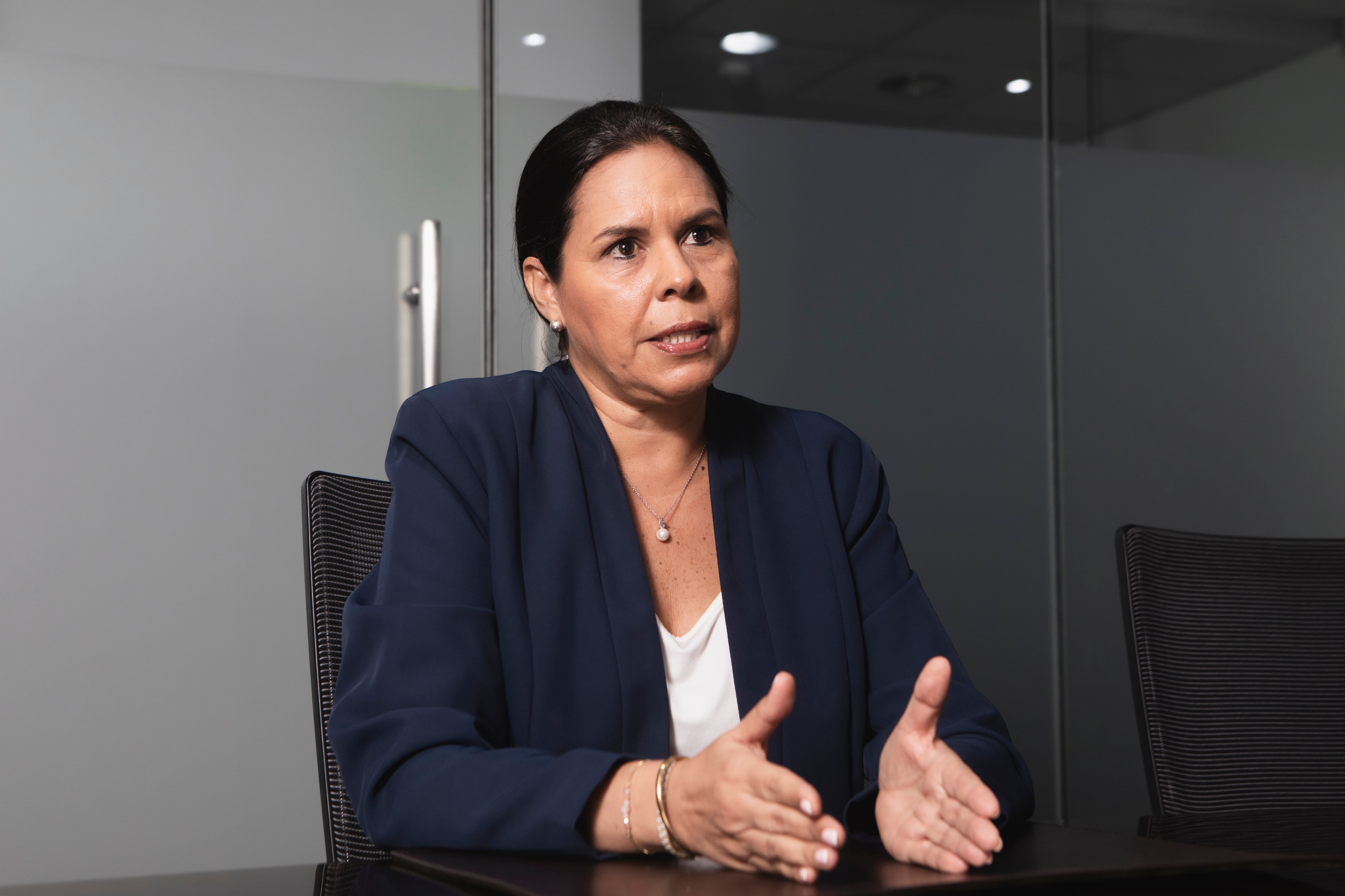 Jessica Luna, presidente de la Sociedad Nacional de Pesquería (SNP), en entrevista con Diario Gestión. Foto: Rochi León (@photo.gec).