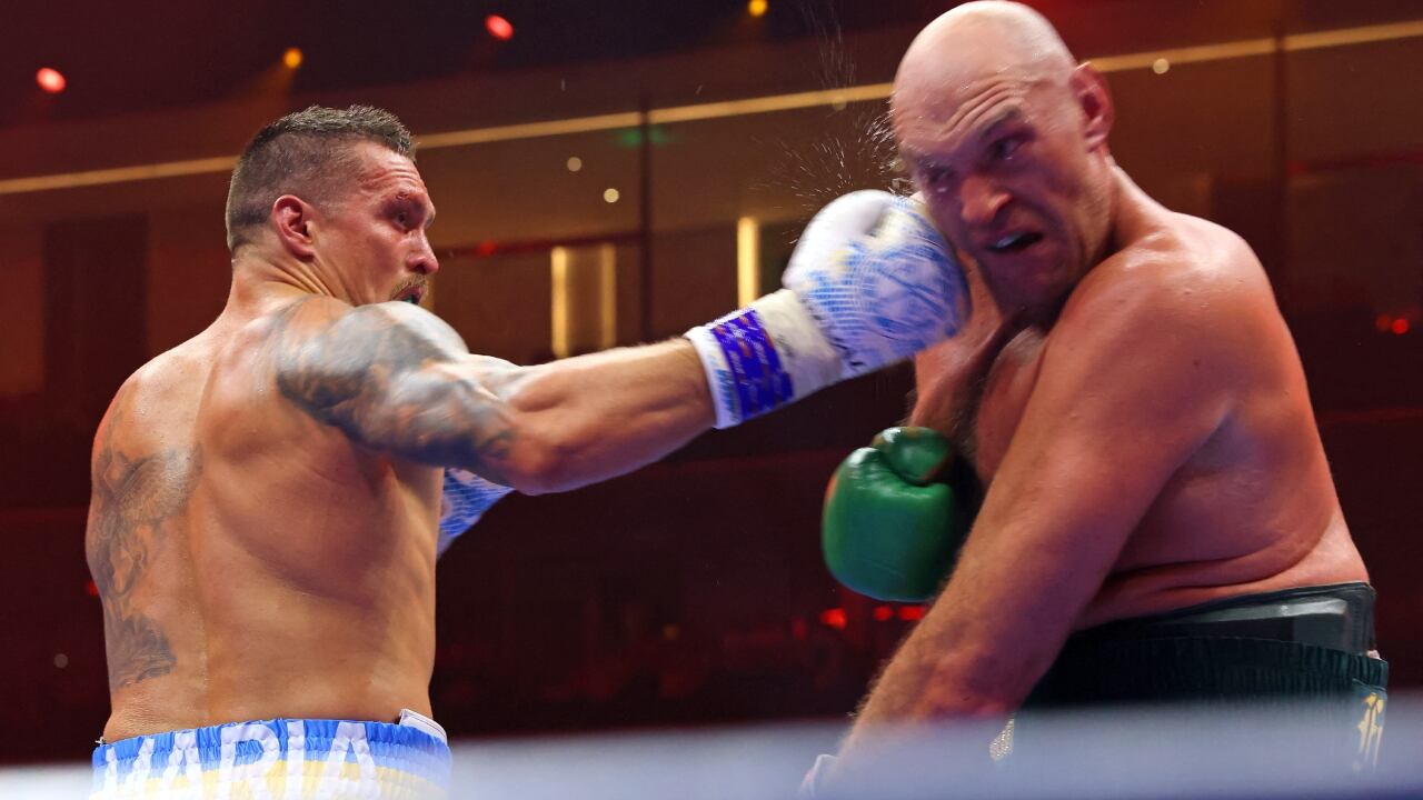 Fury vs. Usyk: se enfrentan en Arabia Saudita. (Foto: AFP)