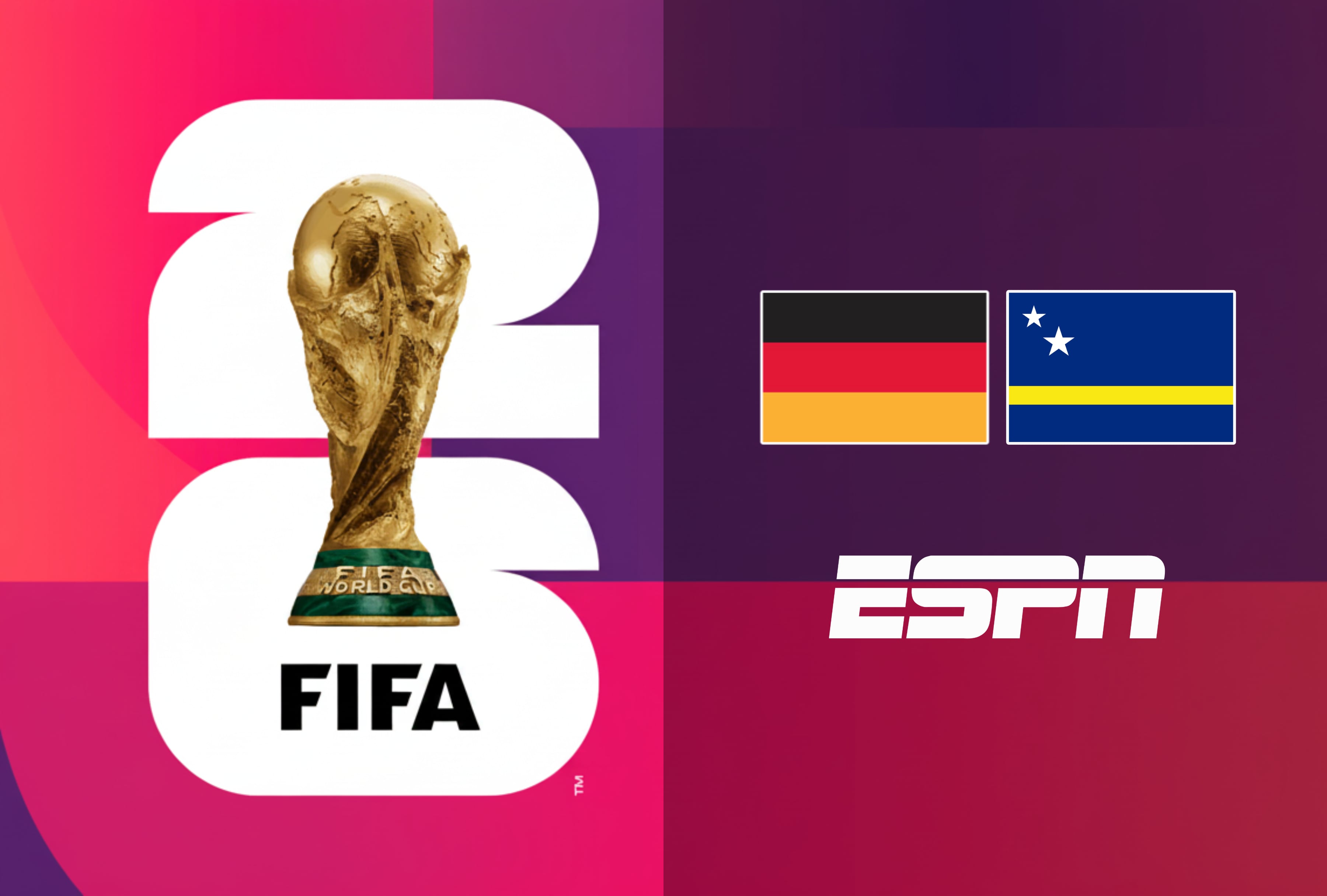 Cómo sintonizar ESPN por internet para ver el partido Alemania vs. Curazao en vivo hoy. Disfrute de la cobertura por fútbol TV y streaming online en Disney Plus Premium para el Mundial 2026. | Crédito: fifa.com / Composición Depor