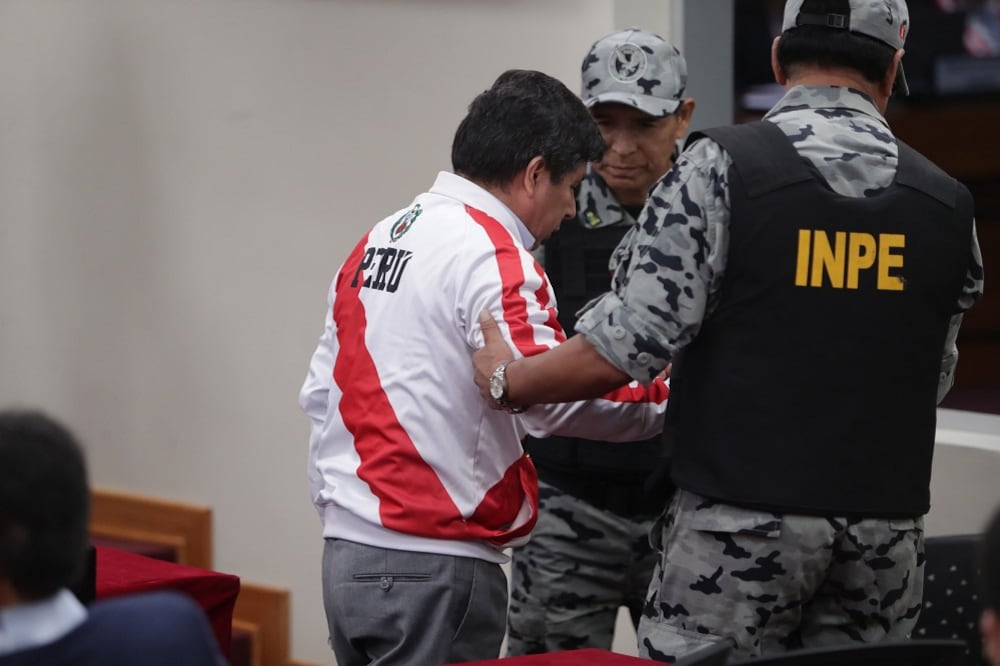 Pedro Castillo llegó a audiencia. Foto: GEC.