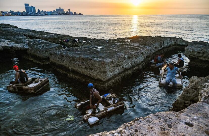 Barracudas, pargos, loros, dorados y cojinuas figuran entre los pescados con más frecuencia sobre la costa de La Habana. (Foto: AFP)