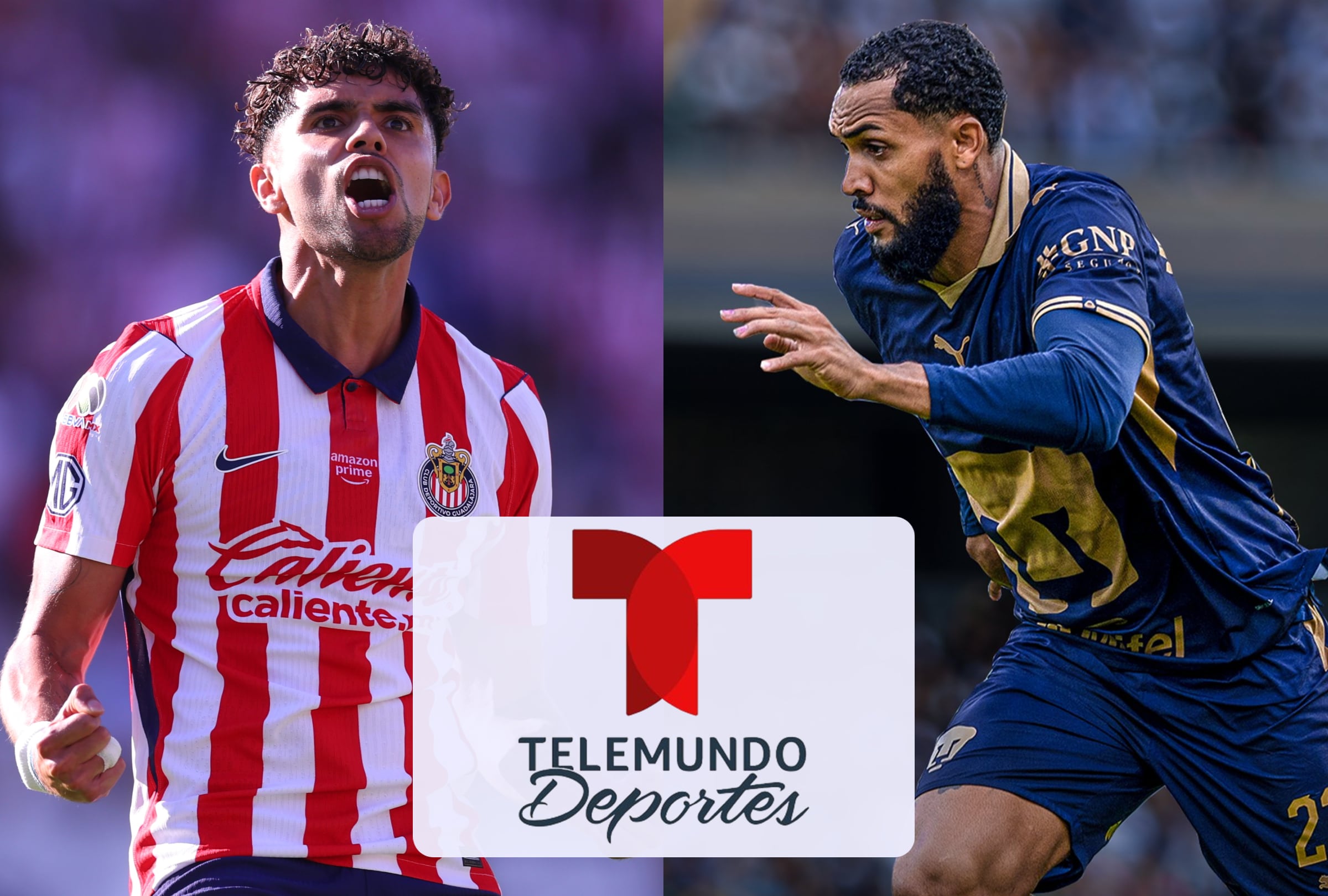 Señal de Telemundo Deportes EN VIVO para ver el juego de Chivas vs. Pumas en directo, este domingo 13 de septiembre, por la Jornada 8 del Apertura 2026. (Foto: @chivas / @pumasunam / Composición El Comercio MAG)