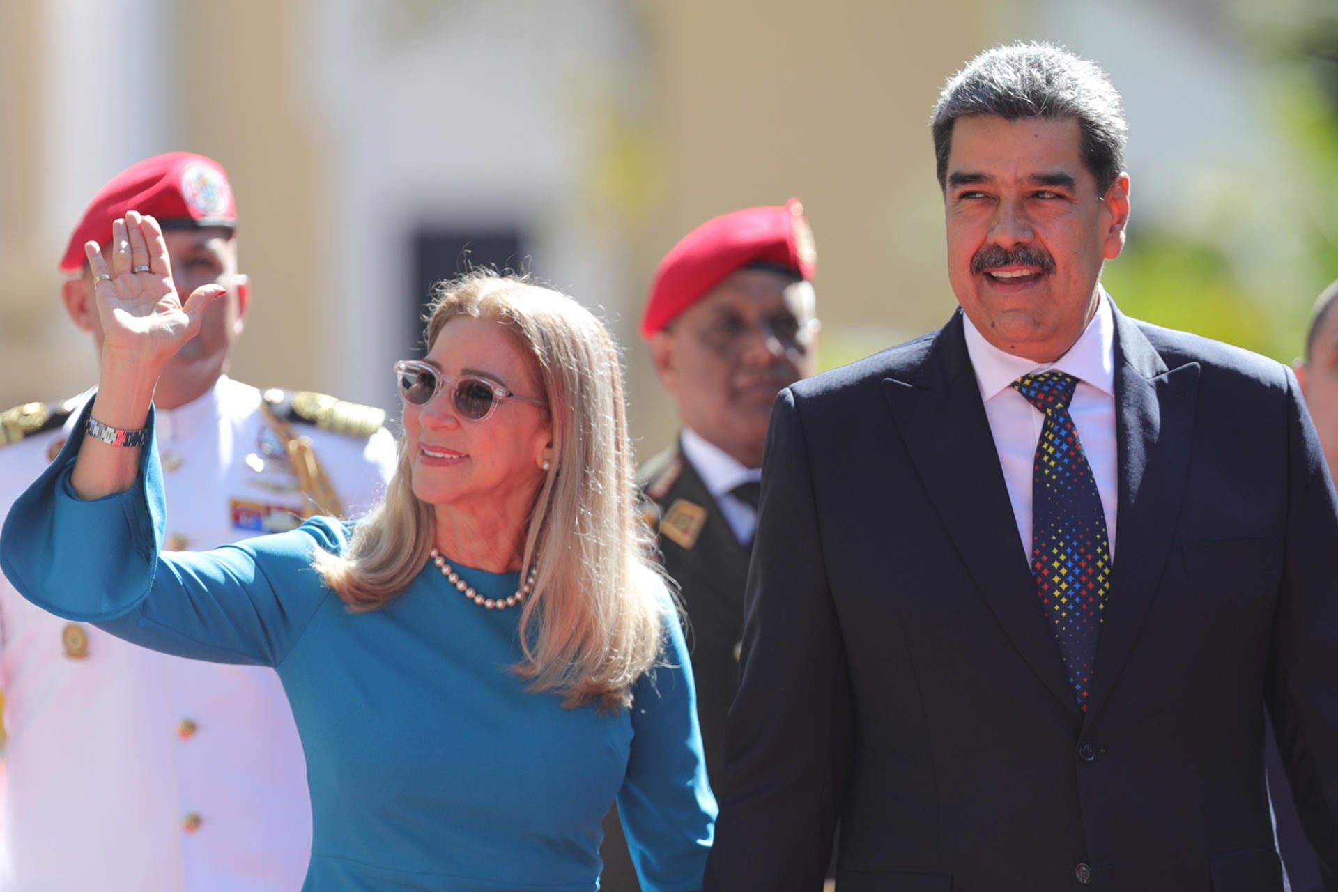 Los acusados por el gobierno de Estados Unidos se encuentran emparentados con la esposa de Maduro, Cilia Flores. EFE/ Palacio de Miraflores