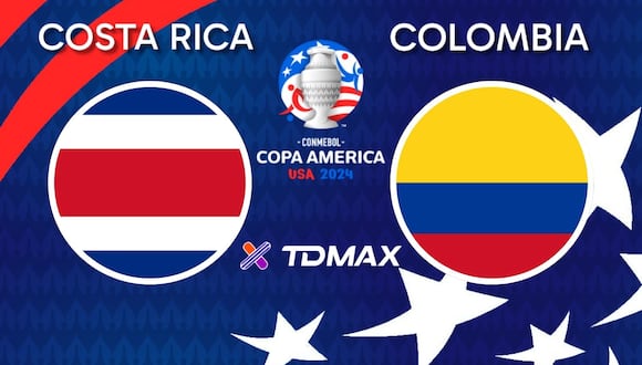 Vive la pasión del fútbol con TDMAX EN VIVO! Sigue el partido Costa Rica vs. Colombia por App TV y Streaming Online. No te pierdas ni un solo detalle del encuentro. | Crédito: Canva / Composición Mix