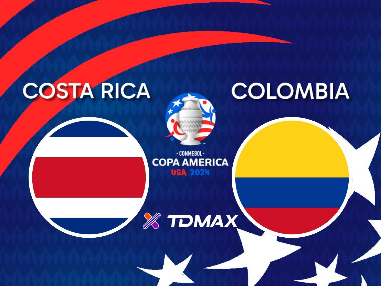 Vive la pasión del fútbol con TDMAX EN VIVO! Sigue el partido Costa Rica vs. Colombia por App TV y Streaming Online. No te pierdas ni un solo detalle del encuentro. | Crédito: Canva / Composición Mix
