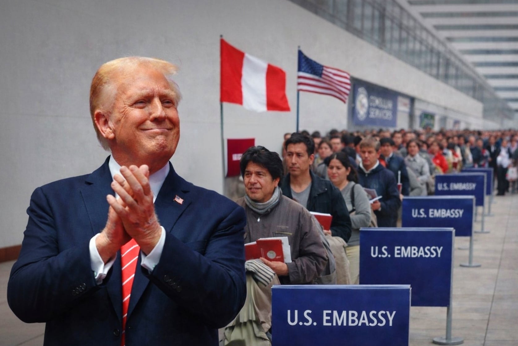 Estados Unidos endureció su política migratoria con 75 países, y mantuvo a Perú al margen, lo que puede fortalecer el vínculo entre ambos y traer más oportunidades para los ciudadanos. Composición: ChatGPT