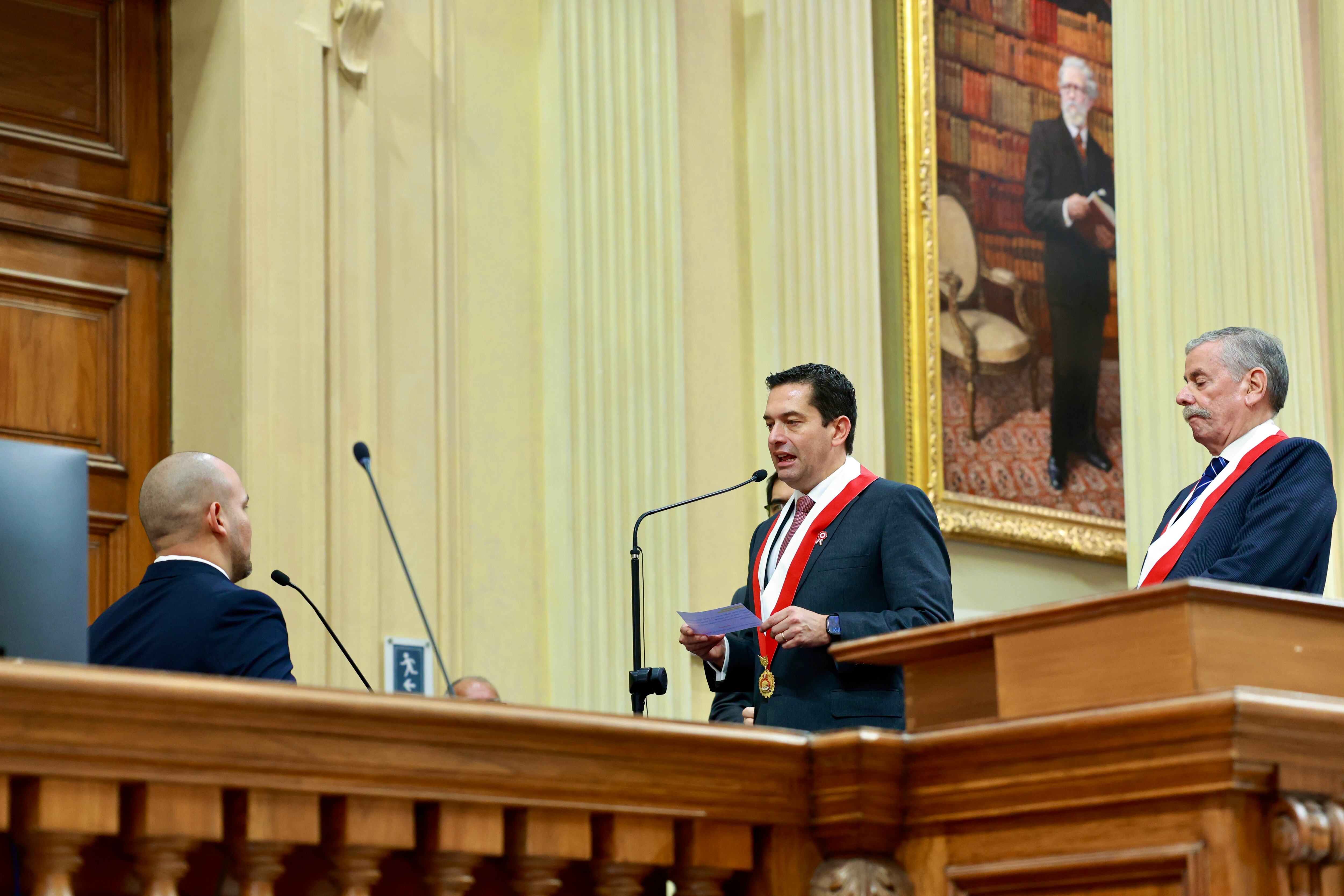 La juramentación de senadores se realiza en el hemiciclo de esta cámara congresal. Foto: difusión