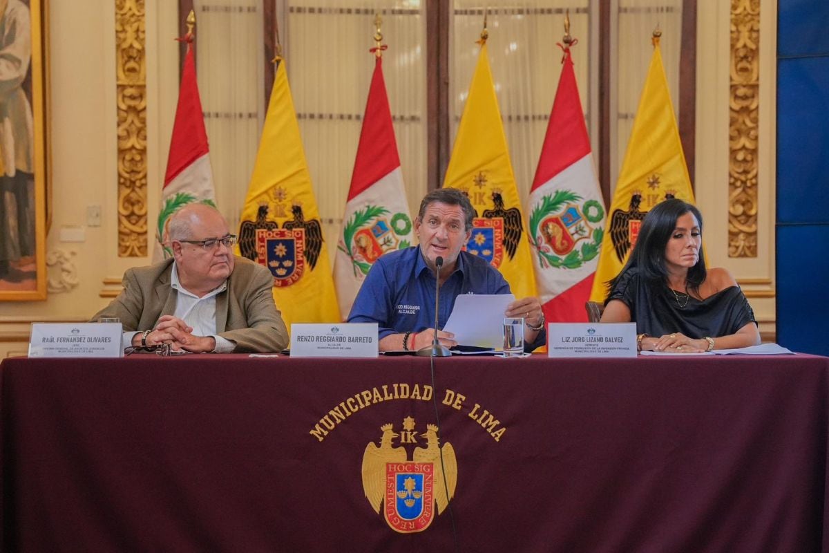 La Municipalidad de Lima, liderado por el alcalde Renzo Reggiardo, informó sobre transferencias y operaciones financieras detectadas en el marco de las investigaciones por el contrato de concesión de Rutas de Lima. Foto: MML.