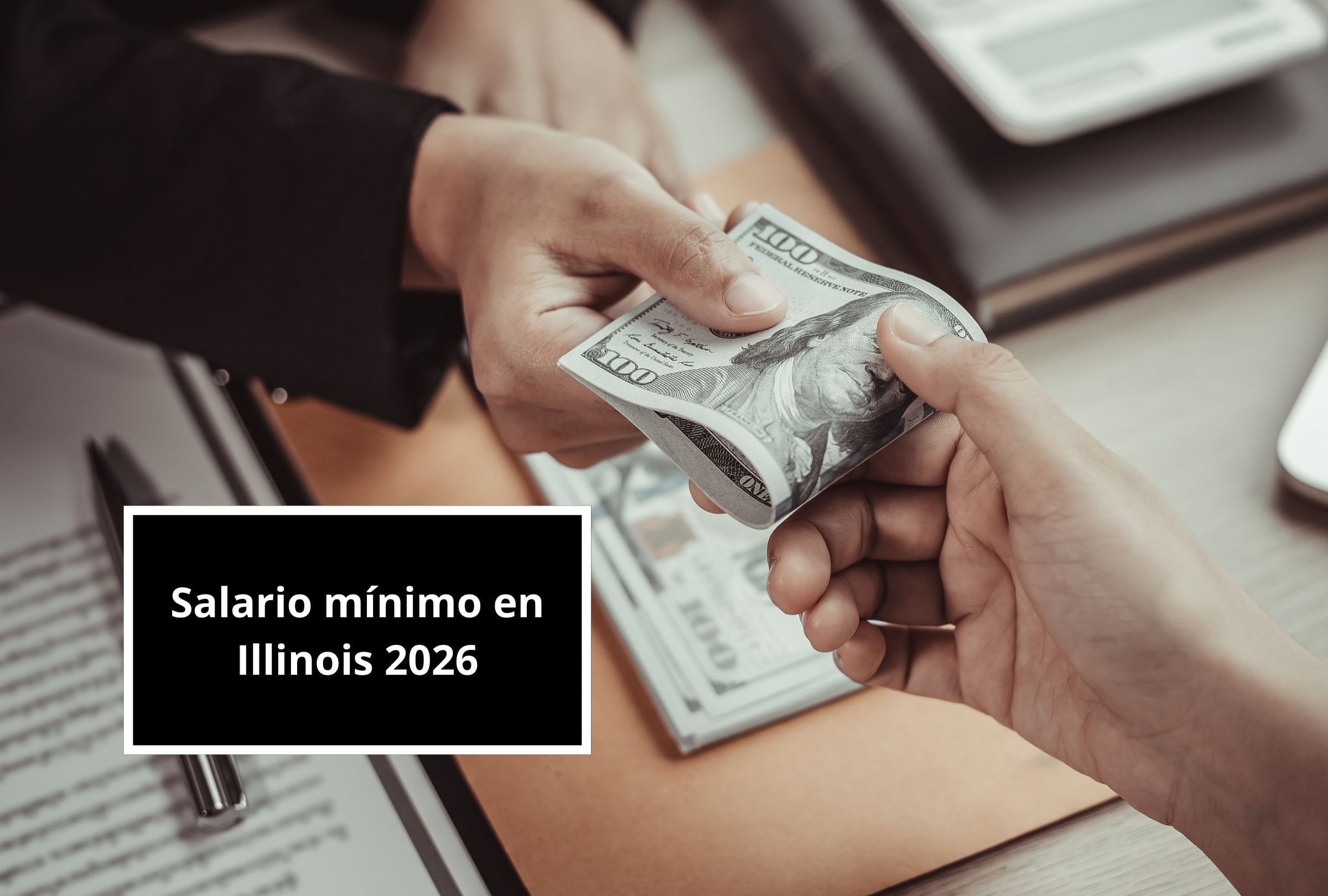 Revisa esta nota para que descubras de cuánto será el nuevo salario mínimo en Illinois en 2026. (Foto: Composición Gestión Mix)