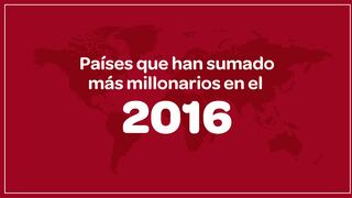 Los países que han sumado y perdido más millonarios en el 2016