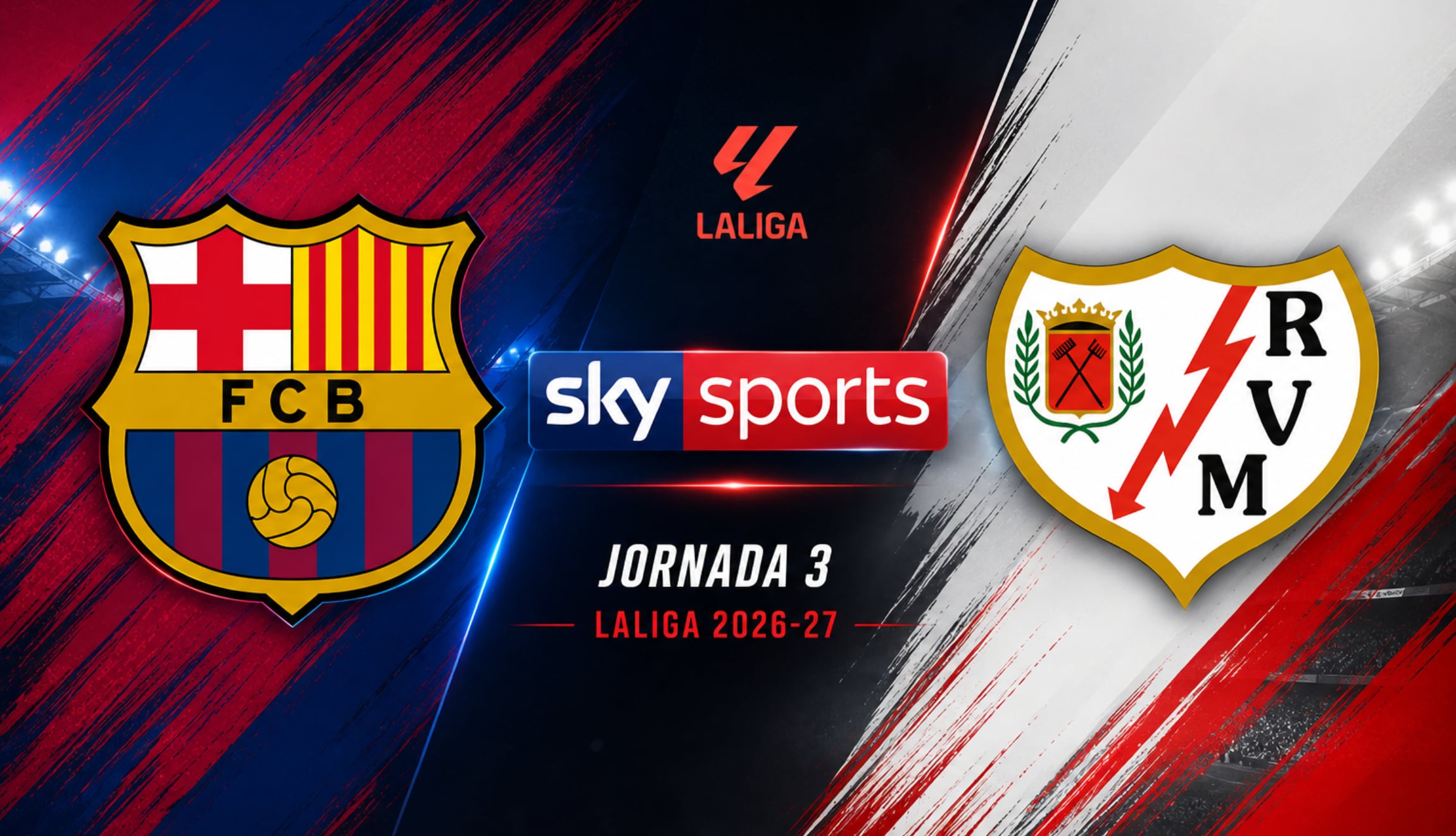Señal de SKY Sports para ver la transmisión de FC Barcelona vs. Rayo Vallecano en vivo y en directo, por la Jornada 3 de LaLiga de España. (Foto: Imagen creada por Depor utilizando la IA de Chat GPT)