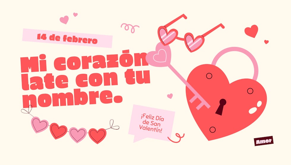 Mi corazón late con tu nombre. | Crédito: canva.com / Composición Gestión Mix