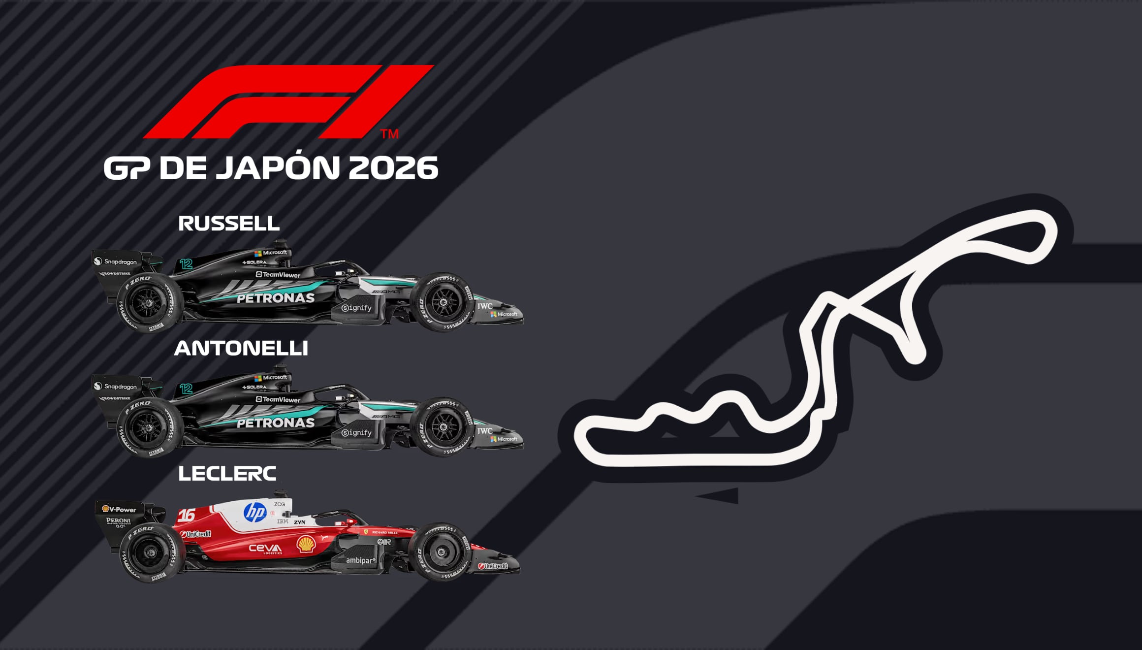 ¿A qué hora es la carrera? Mira qué canal transmite el F1 GP de Japón 2026 EN VIVO hoy, 29 de marzo. Toda la información de la Fórmula Uno en directo para que no te pierdas ni una vuelta en Suzuka. | Crédito: formula1.com / Composición Gestión Mix
