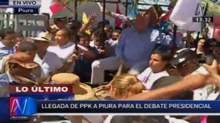 PPK llega a Piura para el debate con Keiko Fujimori y denuncia "guerra sucia"