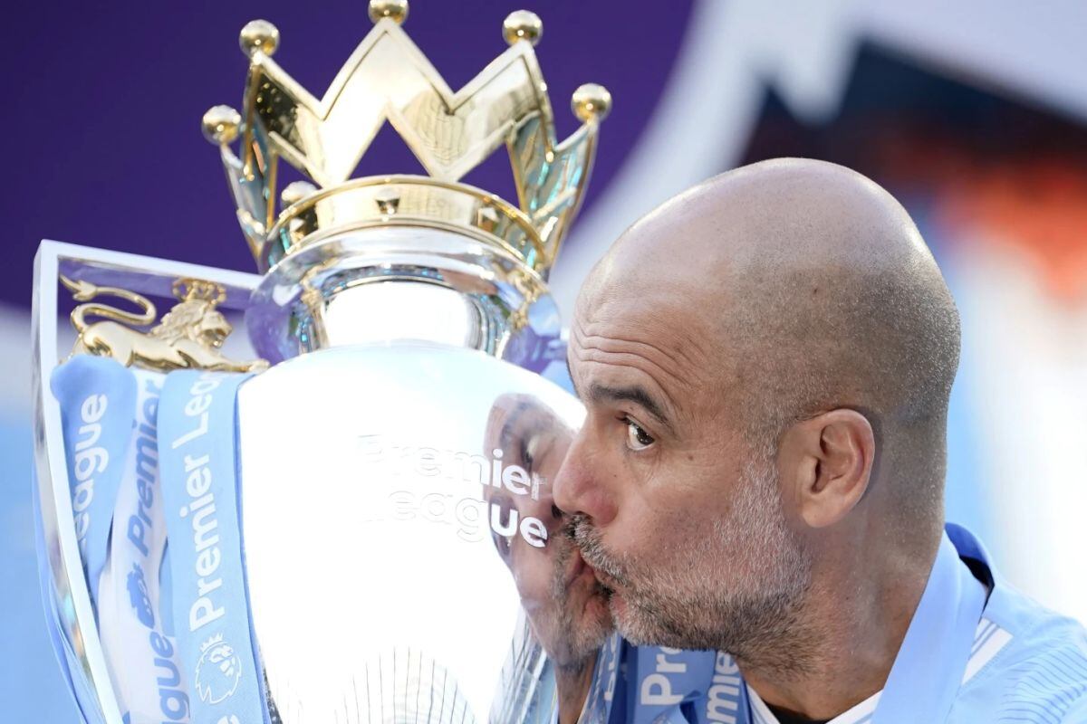 El técnico del Manchester City, Pep Guardiola. Foto AP
