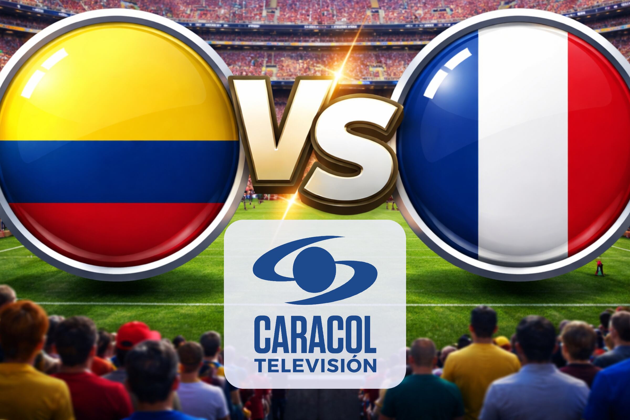 Transmisión de GOL Caracol para ver el partido de Colombia vs. Francia por amistoso de cara al Mundial de la FIFA 2026. (Foto: Imagen creada por El Comercio MAG utilizando la IA de Gemini)
