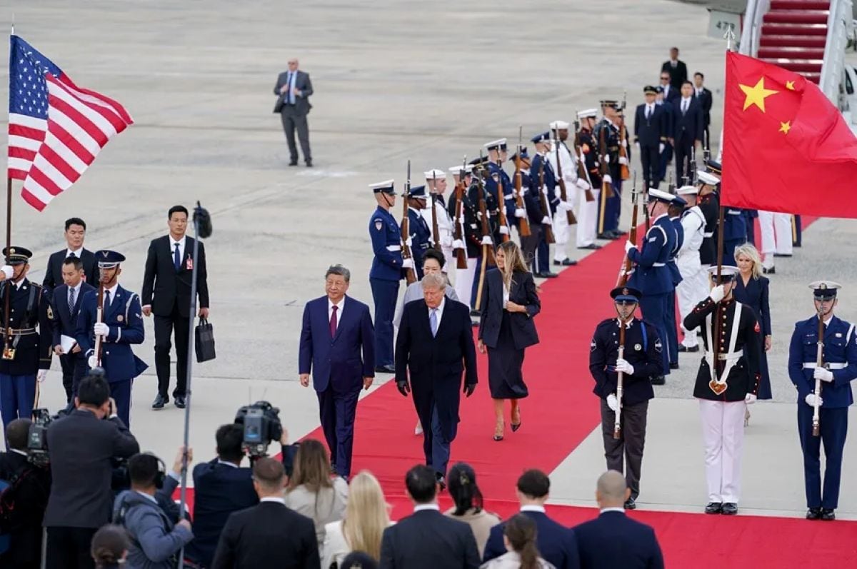 Donald Trump y Xi Jinping se reunieron en el marco de la visita oficial del presidente chino a Estados Unidos. Foto: EFE.