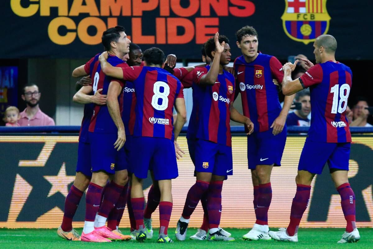 El FC Barcelona volvió a sonreír con un gran triunfo sobre el Real Madrid en su gira por los Estados Unidos. (Foto: AFP)