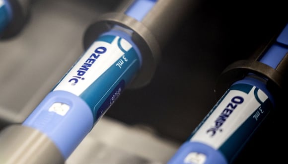 Ozempic injection pens move along a conveyor at the Novo Nordisk A/S production facilities in Hillerod, Denmark, on Tuesday, Sept. 26, 2023. Novo's Ozempic and Wegovy injectable drugs, a class of medicines known as GLP-1s, have been causing ripple effects across the stock market, for the makers of everything from snacks to booze.