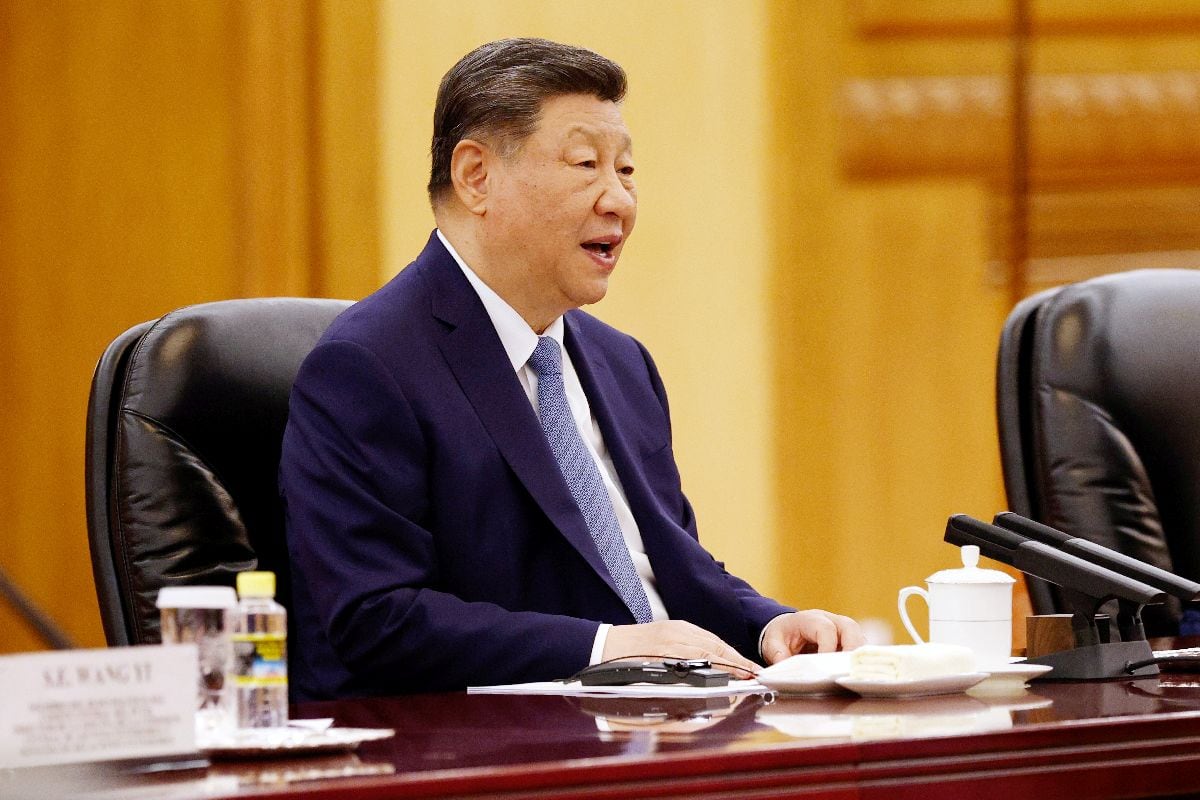 Xi Jinping durante una reunión con el presidente del Gobierno español, Pedro Sánchez, en Pekín el 14 de abril. Fotógrafo: Pool/Getty Images