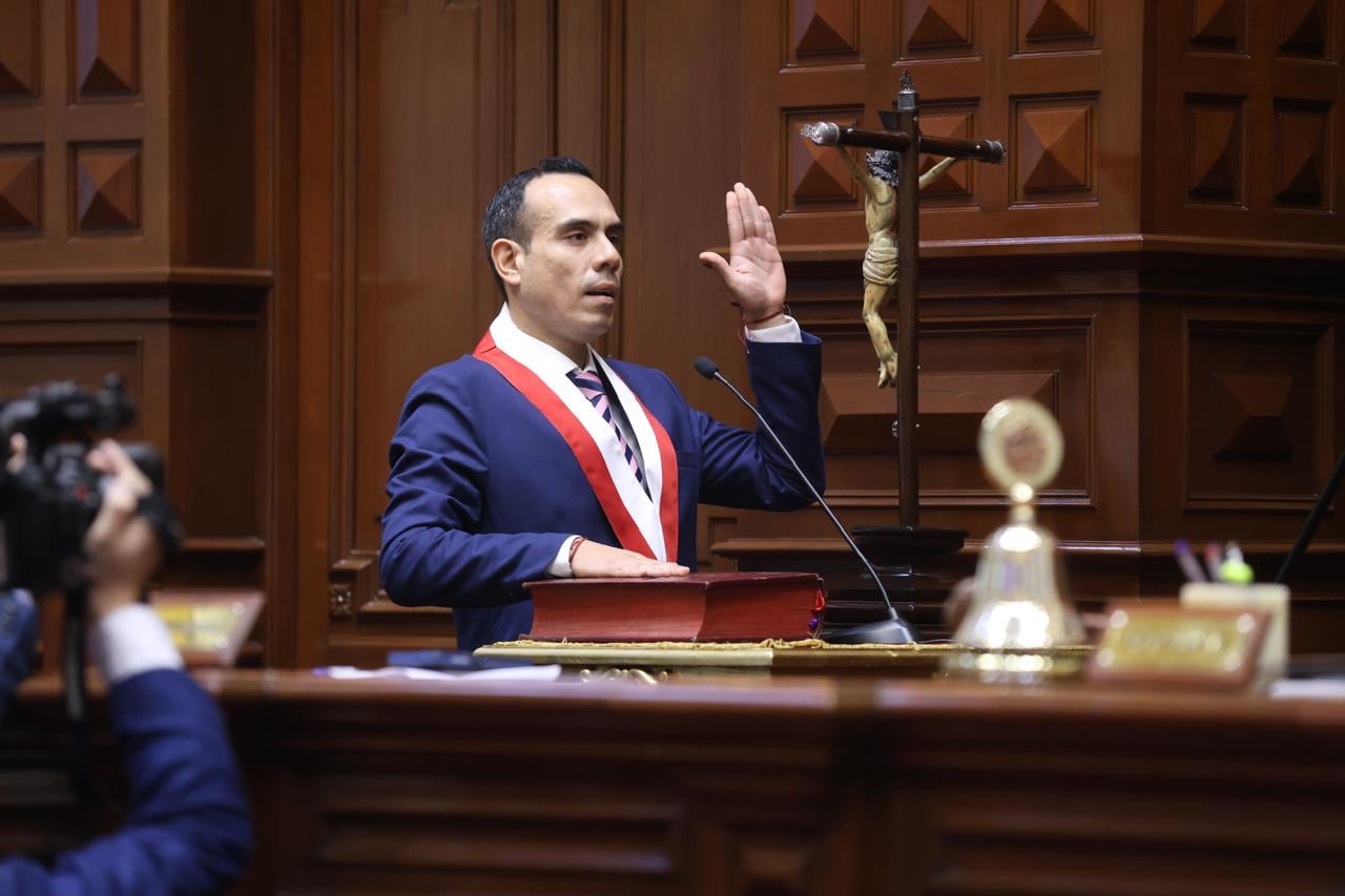 El presidente de la nueva Mesa Directiva del Congreso, José Jerí Oré, será el último del modelo unicameral. Foto: Antonio Melgarejo/ @photo.gec