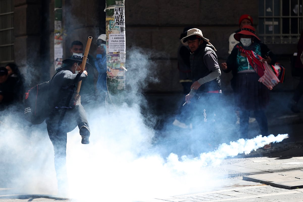 El Ministerio de Turismo de Bolivia alertó en un comunicado que “se calculan pérdidas de hasta 2.8 millones de dólares por día. (Luis Gandarillas / EFE)