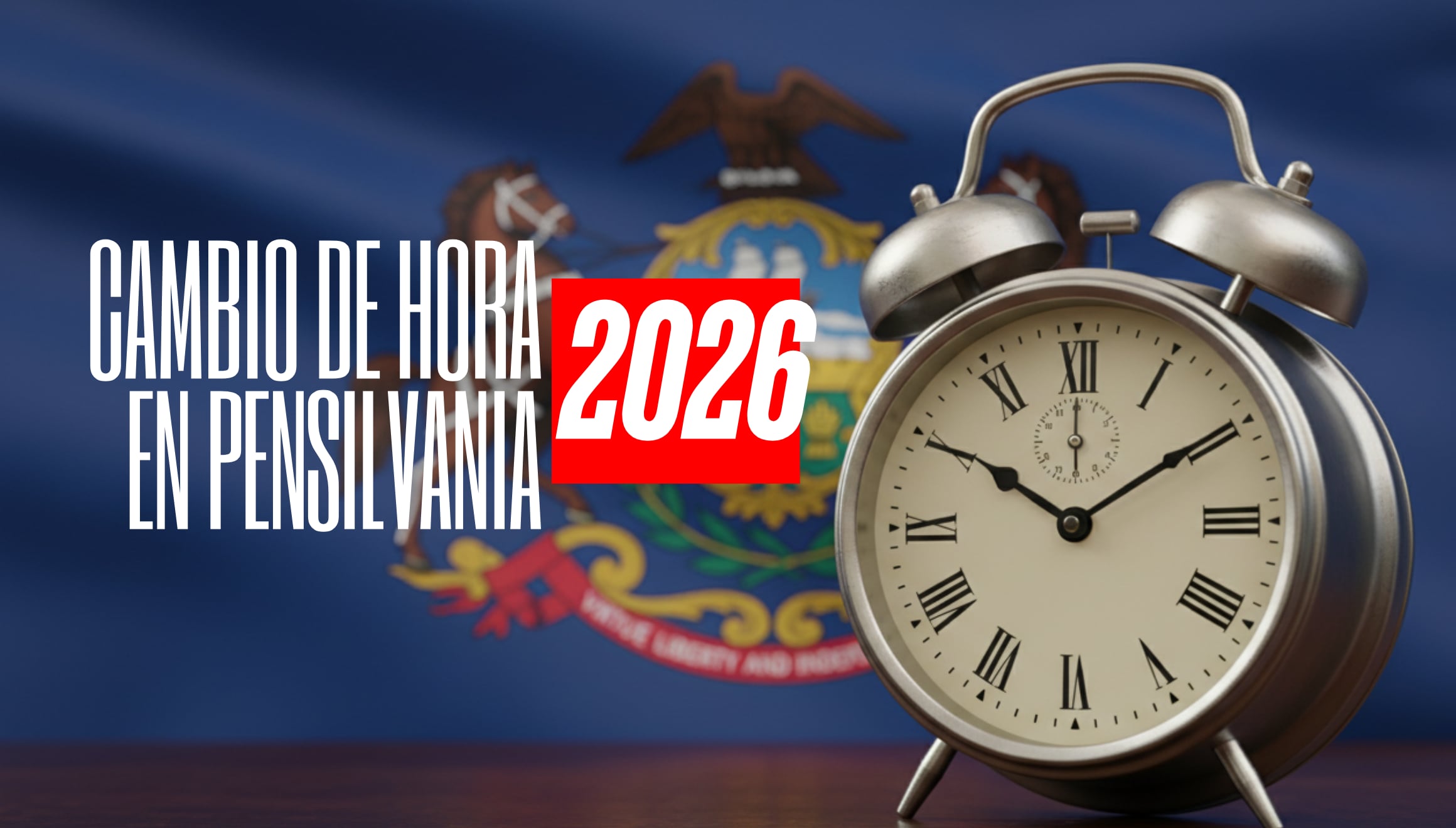 Prepárate para el cambio de hora en Pensilvania este 2026. Conoce la fecha oficial del horario de verano y cuándo debes adelantar tu reloj en Filadelfia y el resto del estado. ¡Aprovecha la luz de la primavera! | Imagen creada por Gestión Mix usando la IA de Gemini / Composición GEC