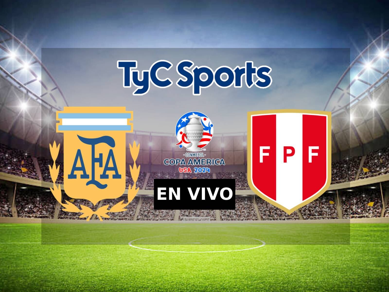 Cobertura oficial de TyC Sports para mirar el partido Argentina vs. Perú por la jornada 3 del grupo A de la Copa América 2024 desde el Hard Rock Stadium de Florida, Estados Unidos. (Foto: TyC Sports)