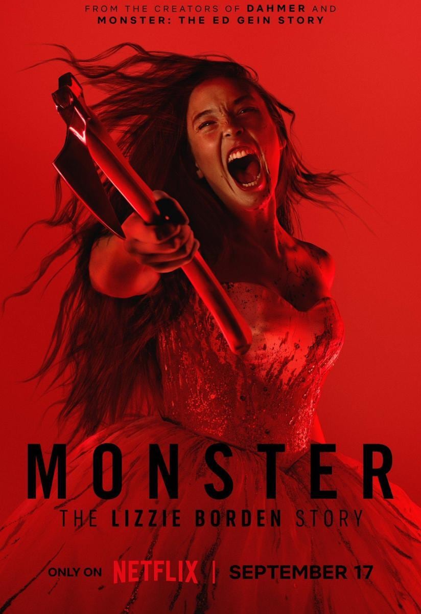 El póster de "Monster: The Lizzie Borden Story", serie que explora géneros como el drama y el suspenso a lo largo de su trama (Foto: Ryan Murphy Productions / Prospect Films / Netflix)